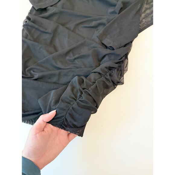 Princess polly black longsleeve mini dress - size 4 - Picture 5 of 5